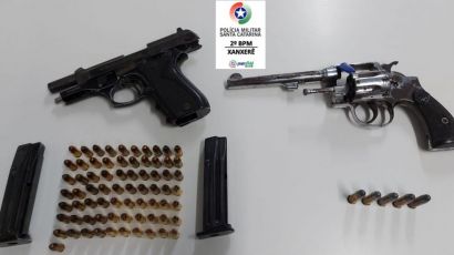 Casal é preso por posse irregular de armas de fogo em Xanxerê 