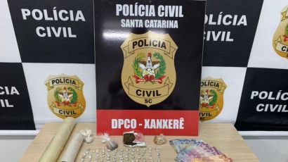 Polícia Civil prende duas pessoas em flagrante por tráfico de drogas em Xanxerê 