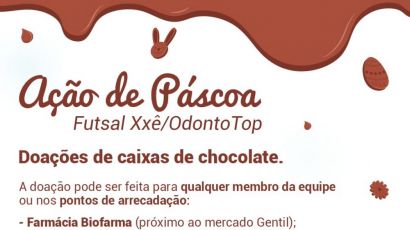 Time de futsal arrecada chocolates para doar a crianças carentes de Xanxerê