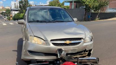 Mulher fica ferida em acidente na Avenida La Salle