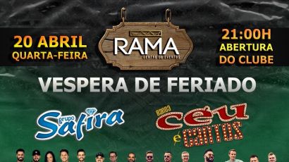 Programação do Rama Centro de Eventos para esta quarta-feira (20)