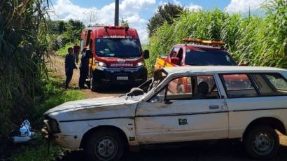 Jovem morre em acidente com carro no interior de Xanxerê