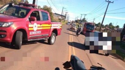 Motociclista fica ferida em acidente na rua 27 de Fevereiro