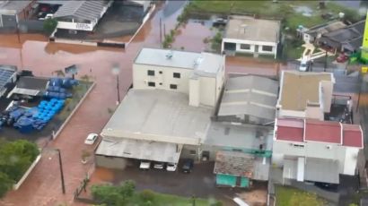 Chuva causa pontos de alagamento em Xanxerê na tarde de domingo (1º)