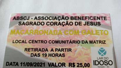 Lar do Idoso realiza 3ª Macarronada com Galeto