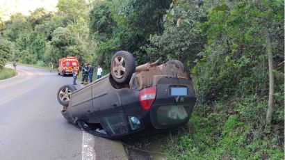 Saída de pista é registrada na SC-155 entre Xanxerê e Xavantina