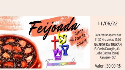 Igreja do Evangelho Quadrangular do bairro Tonial promove venda de ingressos para feijoada