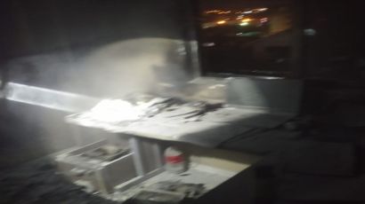 Bombeiros combatem incêndio em apartamento no Centro de Xanxerê