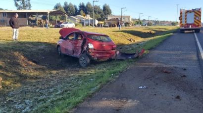Colisão entre veículos é registrada na BR-282