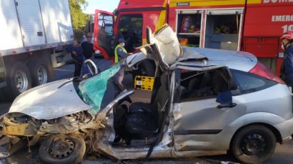 Acidente na Curva da Santa, em Ponte Serrada, deixa uma pessoa em estado grave
