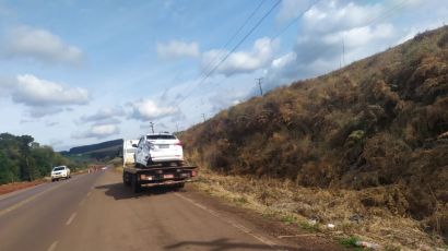 Engavetamento é registrado na SC-480, em Xanxerê