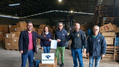 16º DRP de Xanxerê recebe mais de R$ 68 mil em aparelhos eletrônicos da Receita Federal