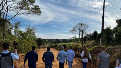 Administração Municipal de Xanxerê faz visita às obras em andamento com imprensa