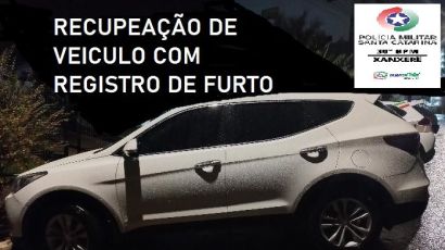 Veículo com registro de furto é recuperado no interior de Xanxerê