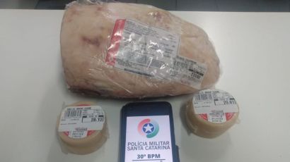 Homem é preso após furtar carne de supermercado em Xanxerê