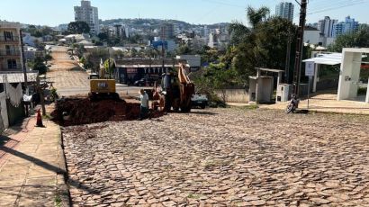 Xanxerê está com inúmeras obras de pavimentação asfáltica