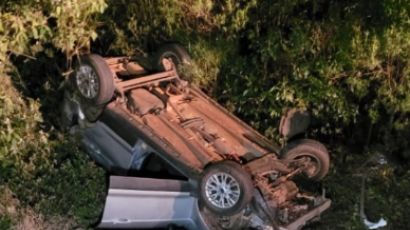 Idosa fica ferida após colisão na BR-282