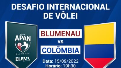Xanxerê sedia amistoso de voleibol entre Blumenau e seleção da Colômbia