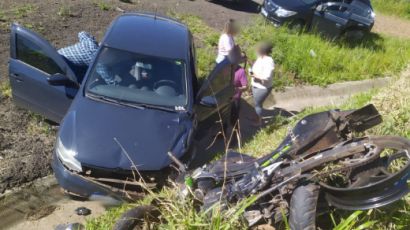 Motociclista fica ferido após colisão na BR-282 em Xanxerê