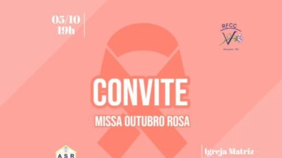 Missa Rosa acontece nesta quarta-feira (5) na Igreja Matriz