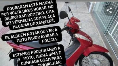 Motocicleta é furtada na madrugada desta segunda-feira (10) em Xanxerê