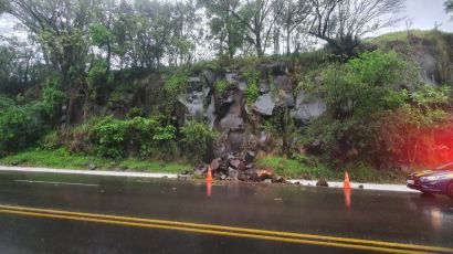 Rodovias estaduais e federais tem pontos de interdição devido às chuvas fortes