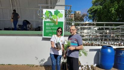 Secretaria de Meio Ambiente distribui árvores nativas e plantas decorativas