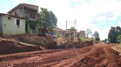 Prefeitura de Xanxerê está pavimentando inúmeras ruas no município
