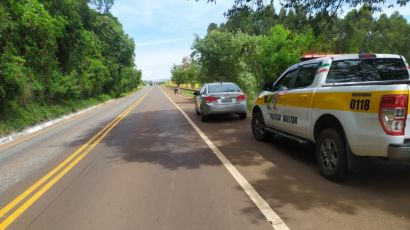 Motociclista fica ferido em acidente na SC-480, em Bom Jesus