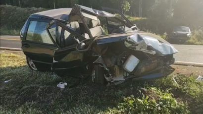 Grave acidente de trânsito é registrado na SC-480, em Xanxerê