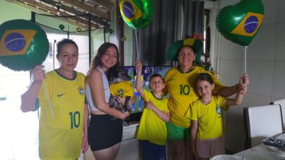 Confira as fotos dos torcedores de Xanxerê e região durante jogo do Brasil