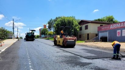 Obras de pavimentação seguem em ritmo acelerado em Xanxerê