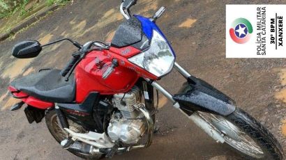Adolescente e motocicleta são apreendidos em Xanxerê