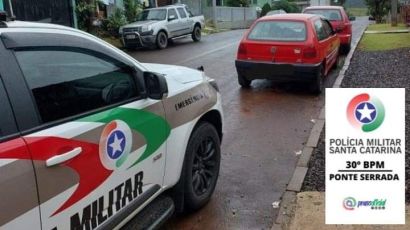 Polícia Militar recupera veículo furtado em Ponte Serrada