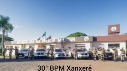 Policiais militares de Xanxerê prestam homenagem a policial morto