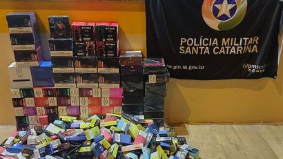 Cerca de 500 cigarros eletrônicos são apreendidos na SC-480, em Ipuaçu