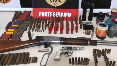 Polícia Civil cumpre mandado e apreende armas e munições em Ponte Serrada