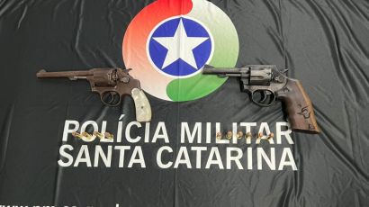 Dois homens são presos porte ilegal de arma, em Xanxerê