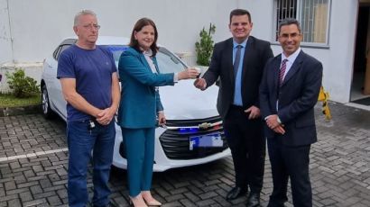 DPCAMI de Xanxerê recebe nova viatura através de emenda parlamentar