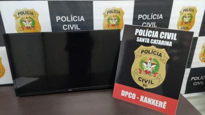 Polícia Civil de Xanxerê recupera televisor furtado