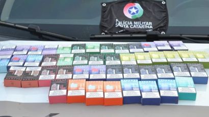 Polícia Militar apreende cigarros eletrônicos