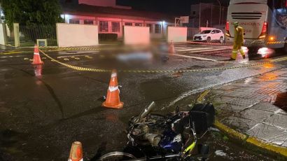 Colisão entre ônibus e motocicleta deixa um morto em Xanxerê