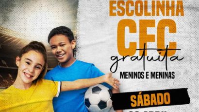 CFC lança escolinha de futebol gratuita para crianças e adolescentes
