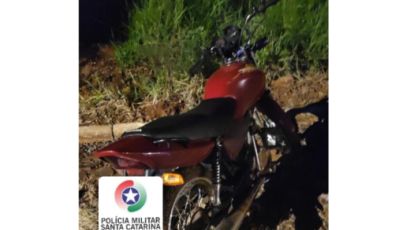 PM de Xanxerê recupera motocicleta com registro de furto