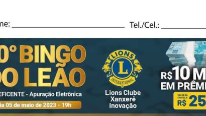 Lions Clube Xanxerê Inovação realiza sorteio do 10° Bingo do Leão nesta sexta-feira (5)