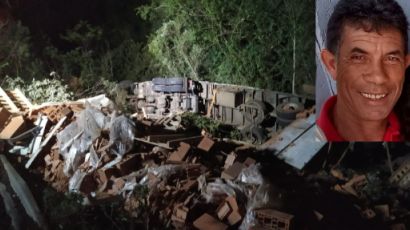 Identificado motorista que morreu em tombamento de carreta em Abelardo Luz