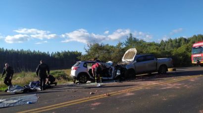 Grave acidente de trânsito deixa três pessoas mortas em Ponte Serrada