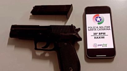 Xaxim - Homem é preso após realizar ameaças com arma de fogo