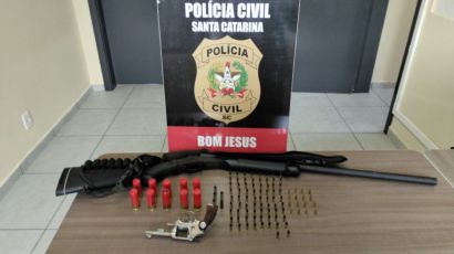 Polícia Civil de Bom Jesus cumpre mandado e apreende armas e munições