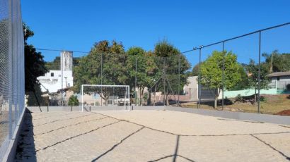 Quadras de areia estão sendo finalizadas em dois bairros de Xanxerê